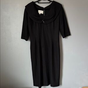 Edith Flagg Vintage Women’s 100% Wool Midi Pencil Old Money Dress Waist 32”